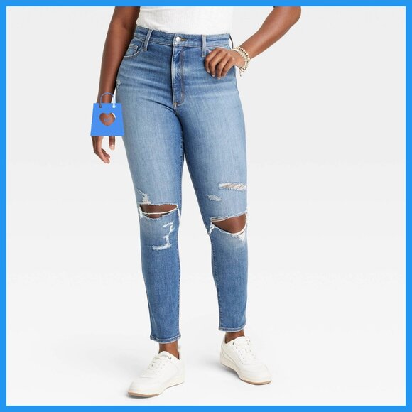 10 Short - Womens High-Rise Skinny Jeans - Universal Thread - Medium Wash - Picture 8 of 11